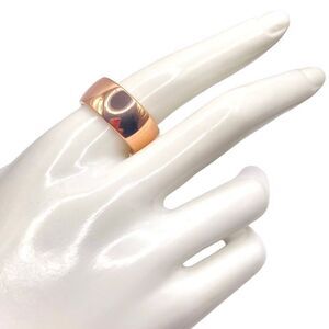Chunky Bold Statement Rose Gold Titanium Steel Ring Size 9.5